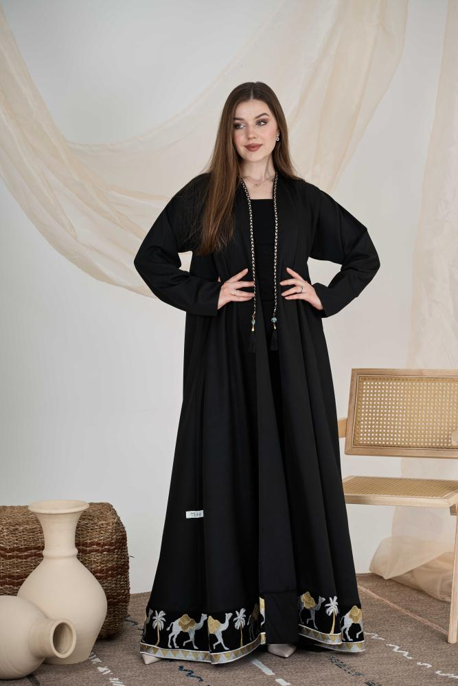 عباية كتان سدو سوداء